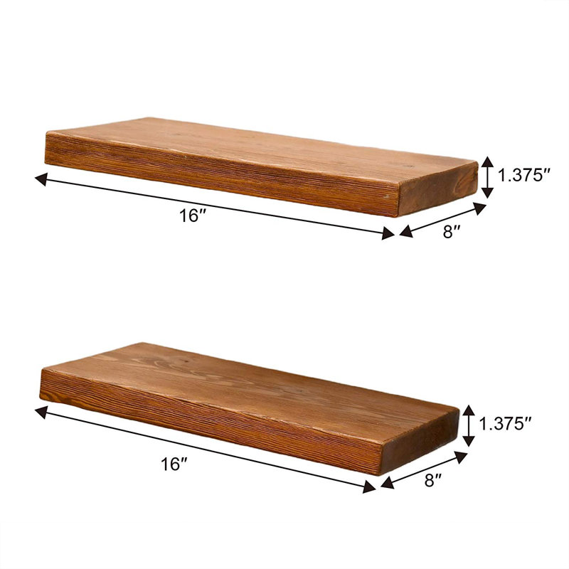 Union Rustic Denton 2 Piece Pine Solid Wood Floating Shelf & Reviews